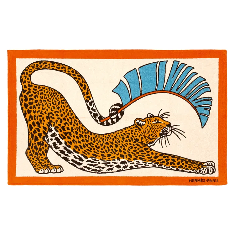 Panthère au soleil 棉質毛巾布海灘巾，2萬6200元。品牌提供