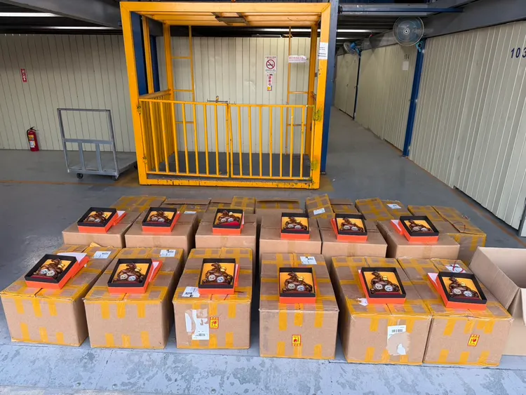 真假馬年套幣至少有6處不同。民眾提供