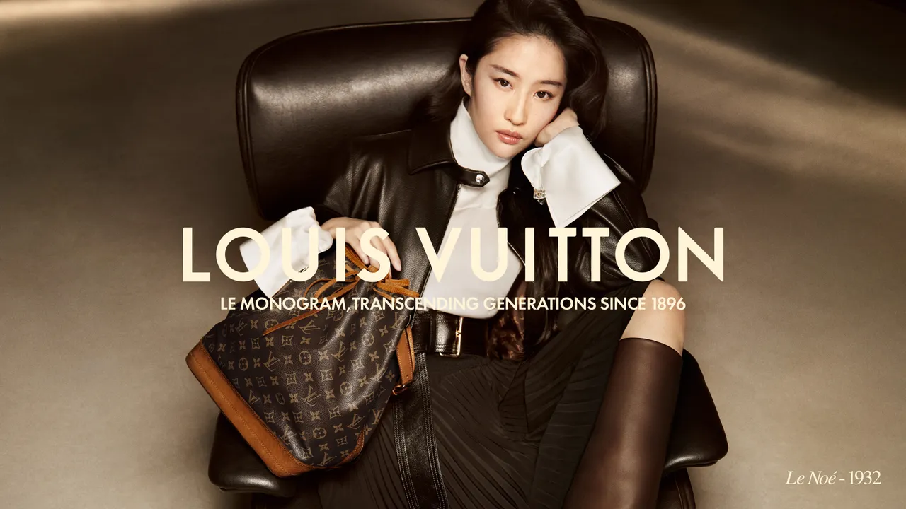 劉亦菲拍攝LV Monogram 130周年廣告，但造型仙氣全不見。品牌提供