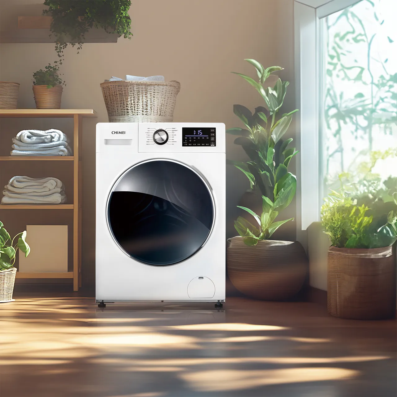 「WS-V117WD奇美智能滾筒洗衣機」主打高效能與靜音設計，為家庭洗衣帶來更升級的體驗。