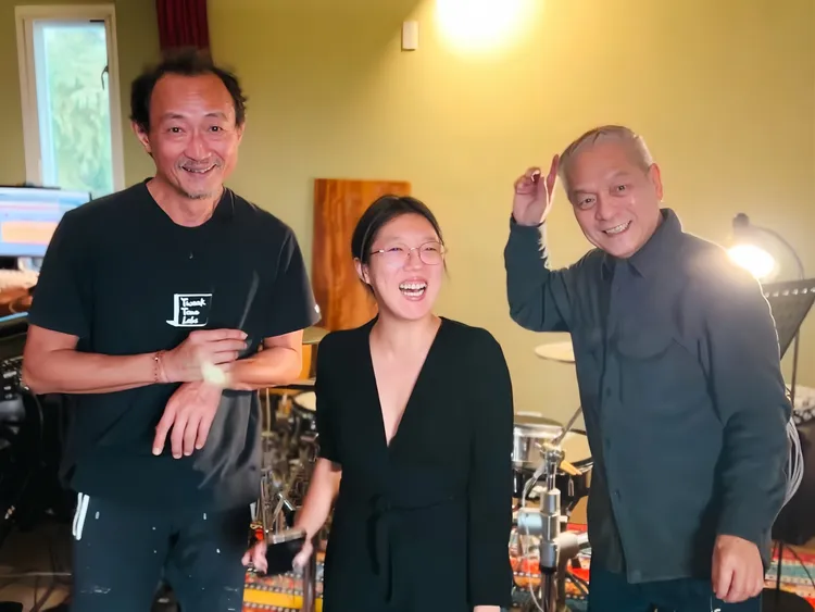 《巷仔內的台南》四代同堂版大迴響。左起鍾興民、李竺芯、黃瑞豐。果核音樂玫瑰森林農場提供