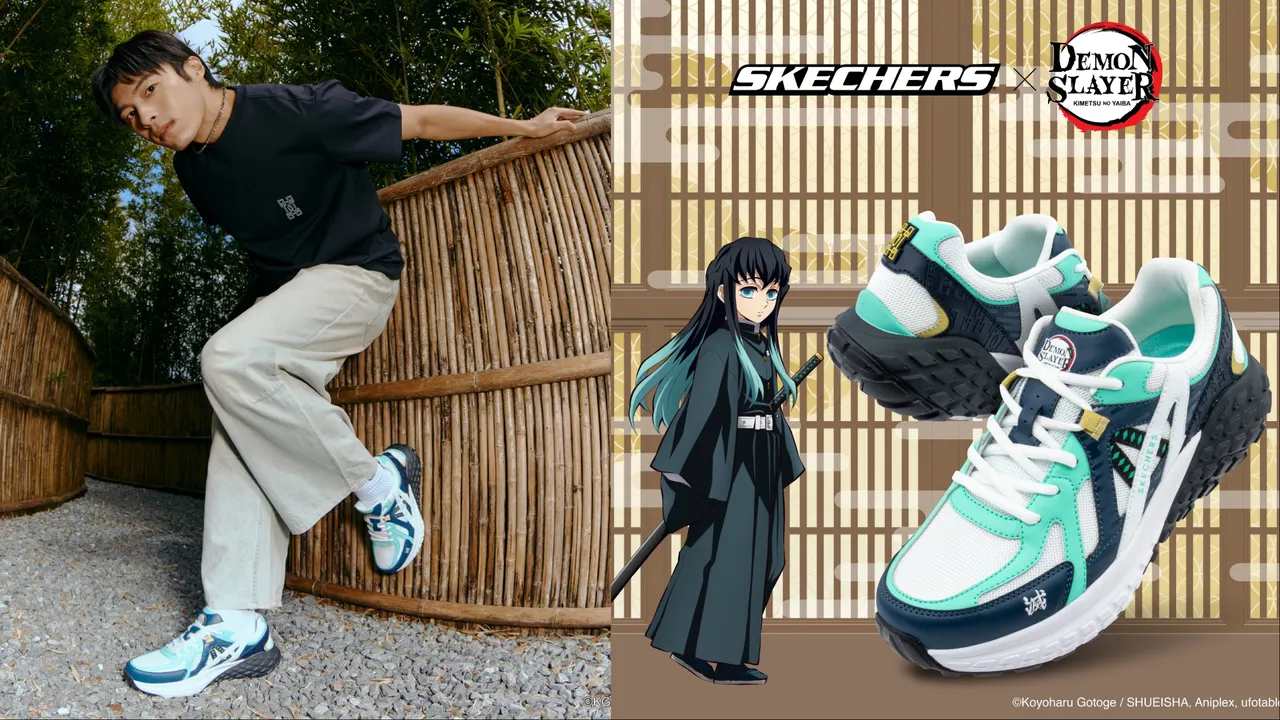 SKECHERS X《鬼滅之刃》霞柱時透無一郎MONSTER EVO，3590元。品牌提供