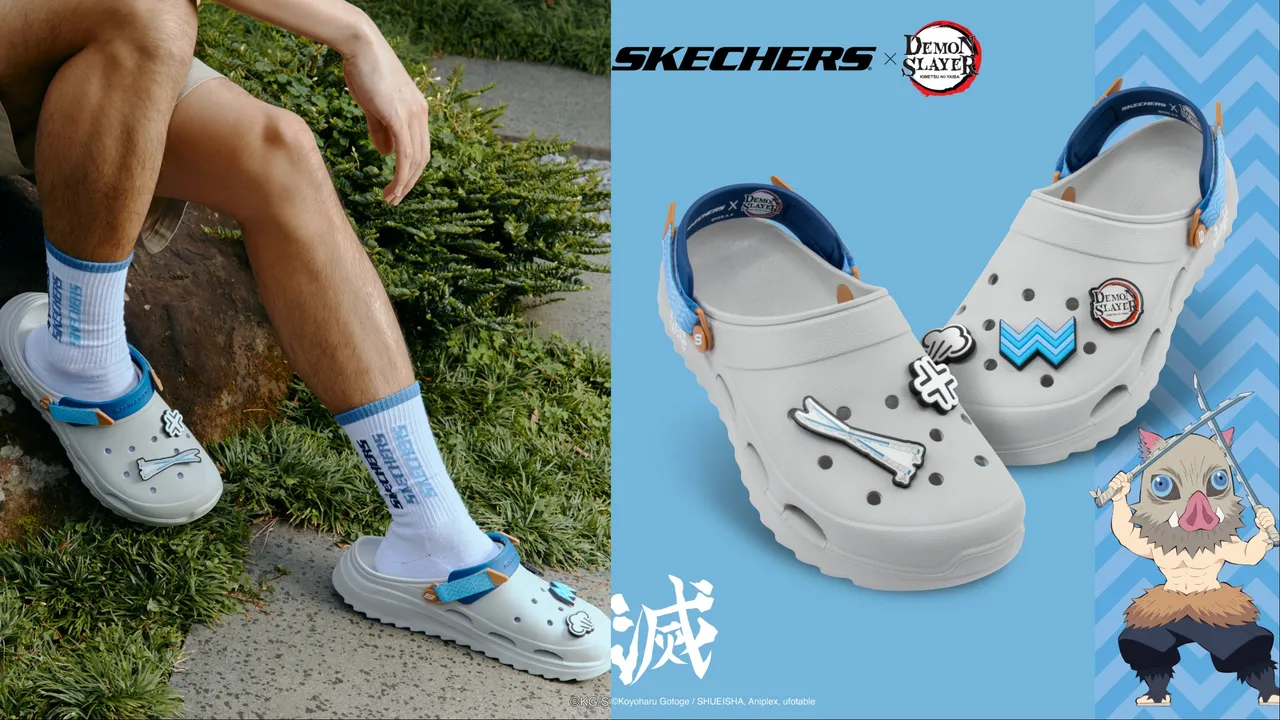 SKECHERS X《鬼滅之刃》嘴平伊之助FOAMIES，2490元。品牌提供