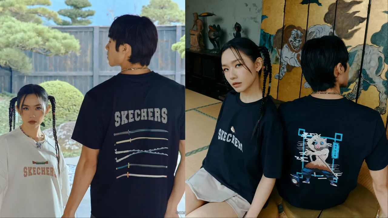 T-shirt正面品牌標誌融入「青海波紋」，背面則加入角色、武器等經典元素。品牌提供