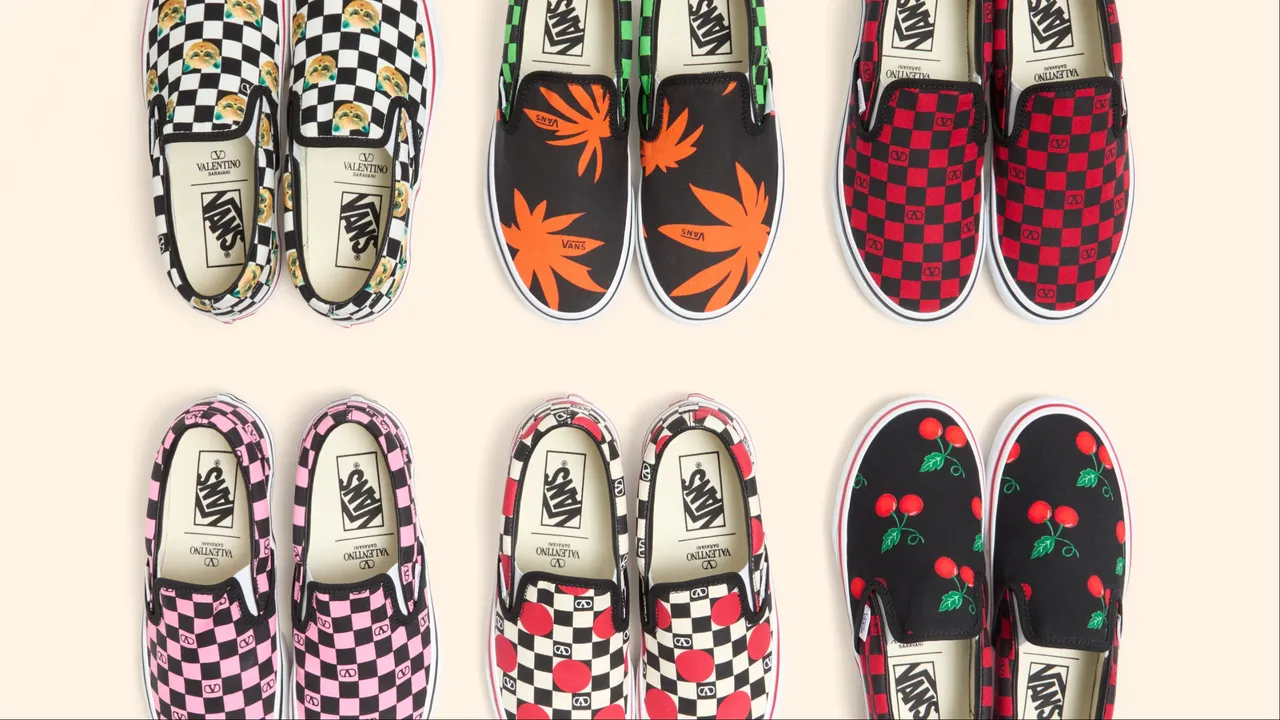 VALENTINO與運動品牌Vans推出第二波聯名鞋。品牌提供