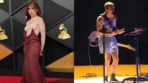 葛萊美獎｜查普蘿恩「上空乳環勾禮服」走紅毯！小賈斯汀裸身搭短褲表演