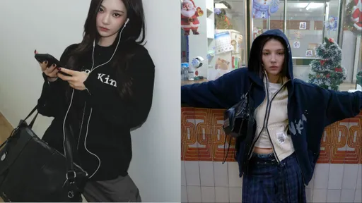 aespa寧寧套Matin Kim美又帥　Y2K街頭風必拎大包配有線耳機