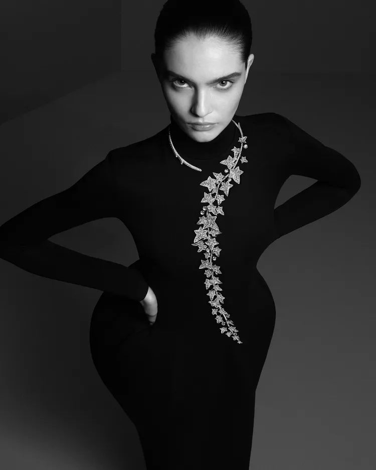 The Untamed鋪鑽項鍊，白金材質，工時2600小時。品牌提供