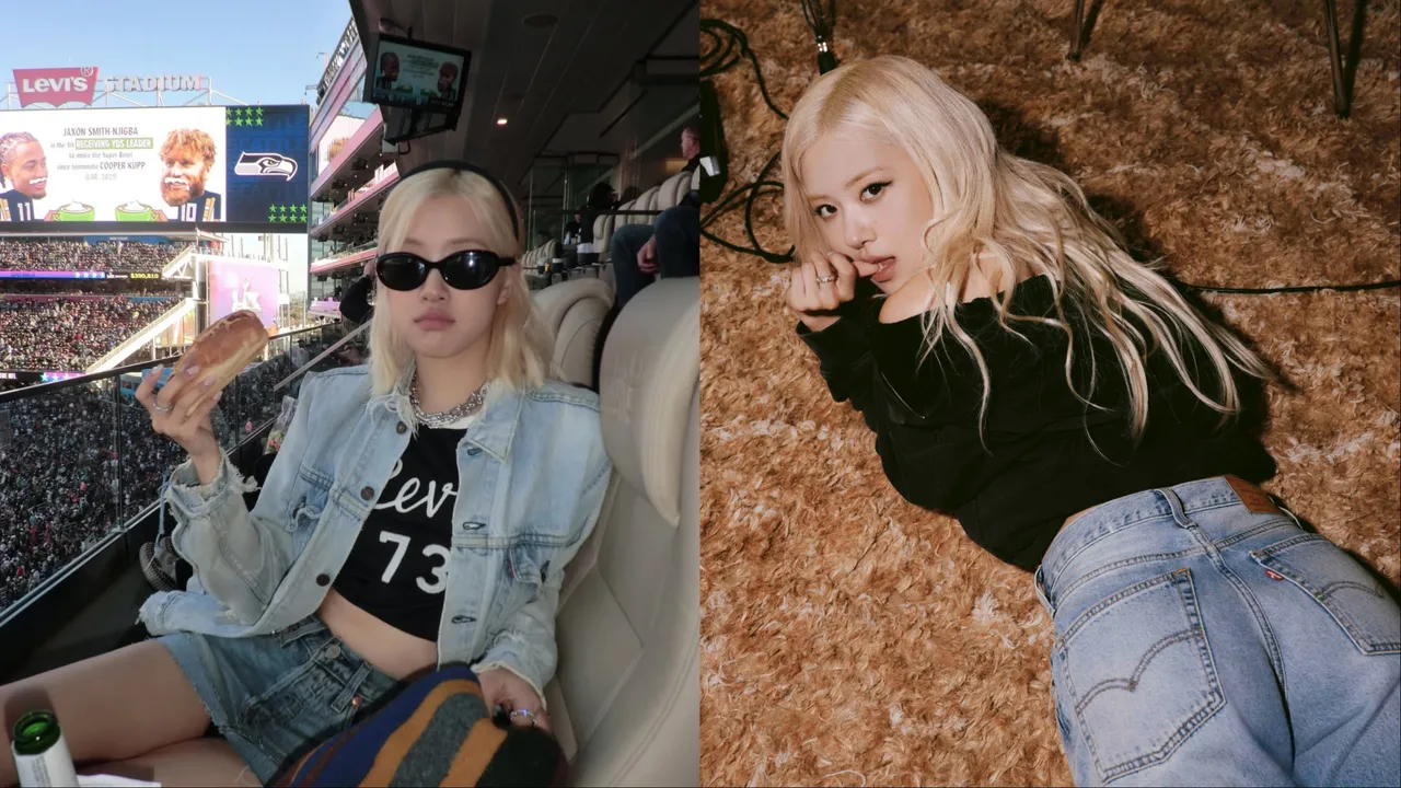 ROSÉ才成為Levi’s品牌大使，就迅速以全身穿搭帶貨。翻攝ROSÉ IG、品牌提供