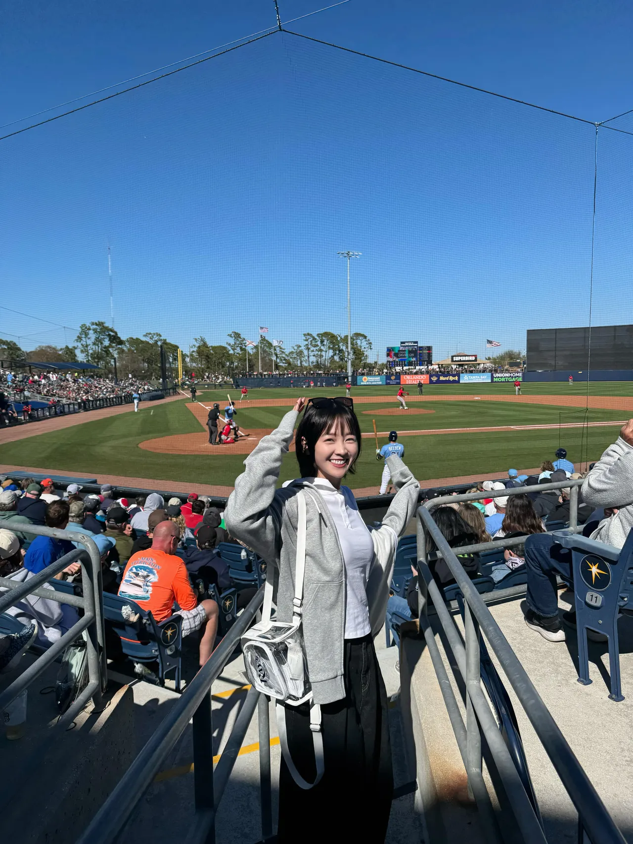 籃籃奔MLB春訓現場。翻攝籃籃IG