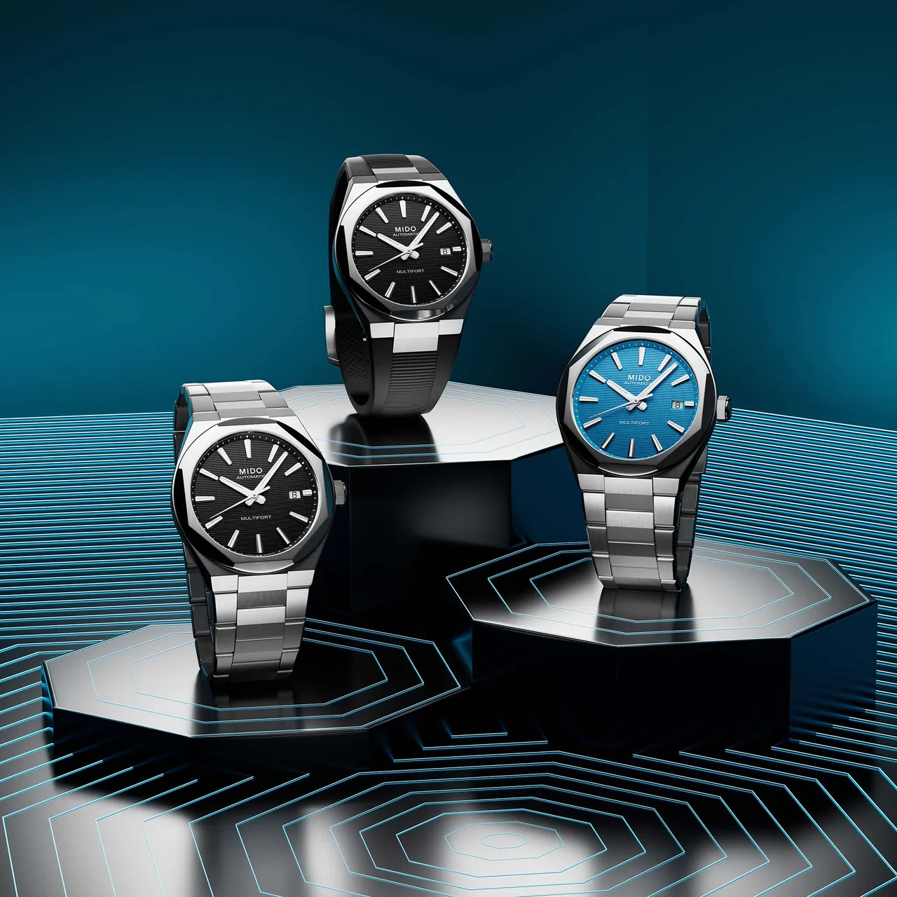 全新Multifort 8 One Crown單錶冠腕錶延續了去年首度導入的八角形結構。品牌提供