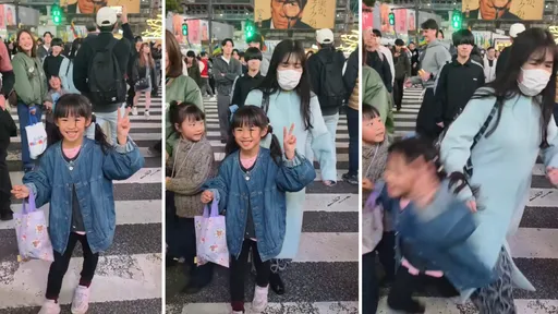 女兒澀谷開心留影「竟遭日女霸王肘撞飛」　面容曝光網友全怒了