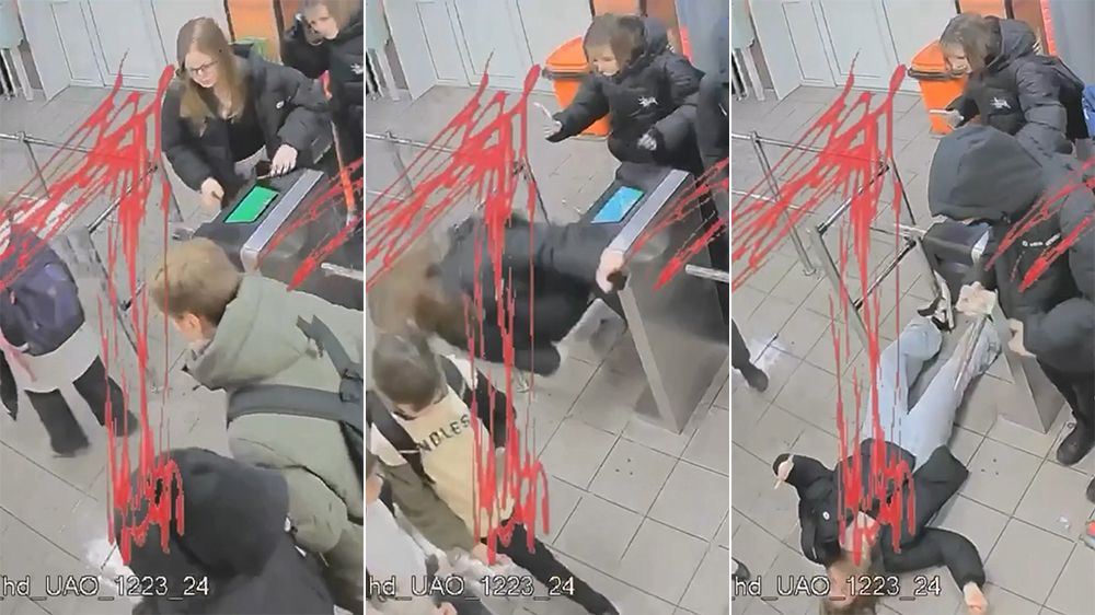 影片|13歲女學生通過學校閘門 突筆直倒地頭部重創