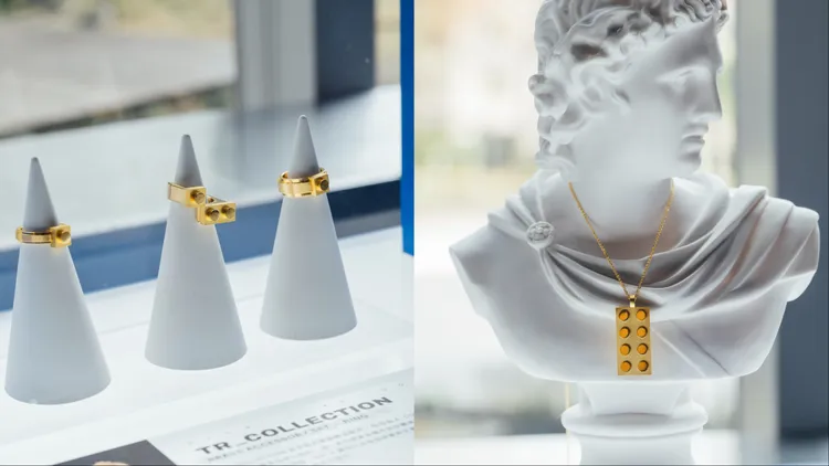 kim-a: 將黃金飾品轉化為更富趣味的積木造型。品牌提供