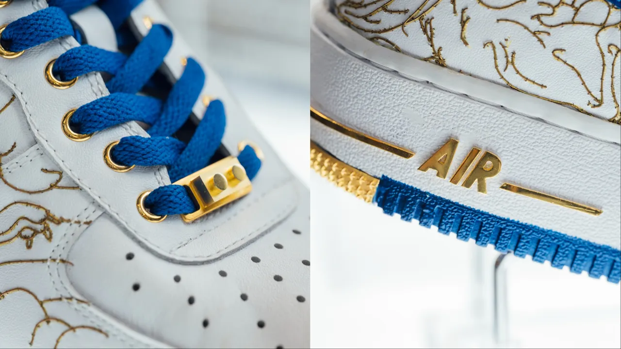 kim-a: 首創將強韌卻柔軟的純金轉化為可細膩縫製的「金線」，逐針刺穿皮革鞋面。品牌提供