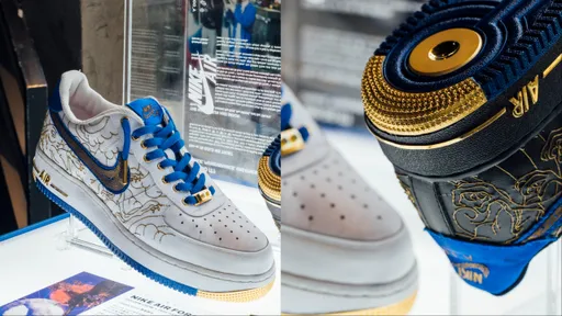 黃金版NIKE Air Force 1台中展出！　1公斤純金縫製要價七位數