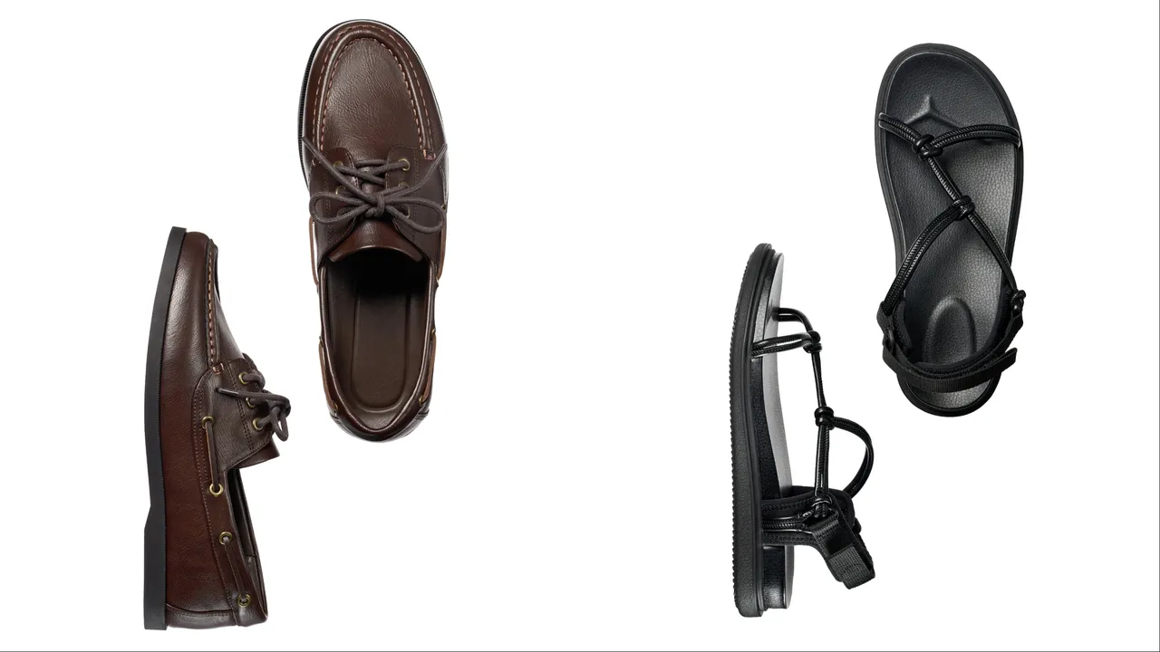 UNIQLO：C帆船鞋（左）1490元、繩編涼鞋（右）1290元。品牌提供