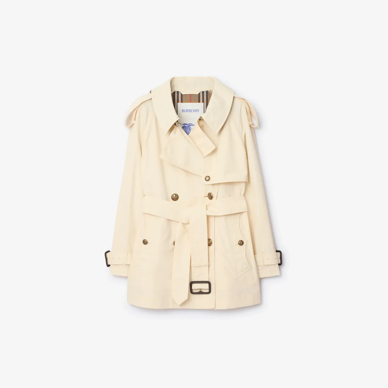 LilBurberry陶瓷白色短版輕盈棉質Fitzrovia風衣，8萬9000元。品牌提供