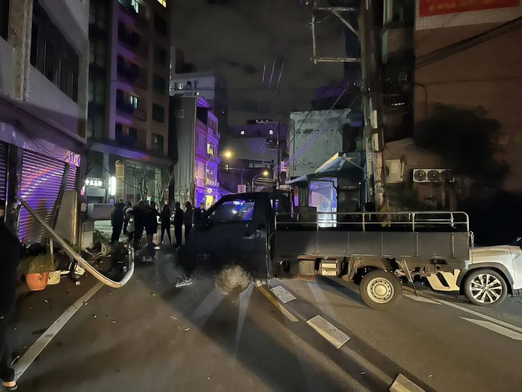 車禍現場。桃園警分局提供