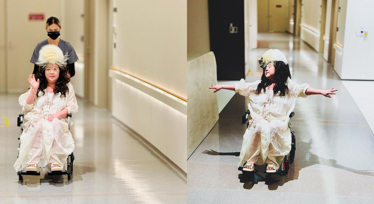 陳文茜在醫院坐輪椅「當飛鳥」 萬人湧入打氣:好美不像病人