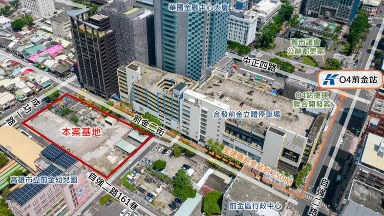 此次春福得標公辦都更區域範圍圖。高市府提供