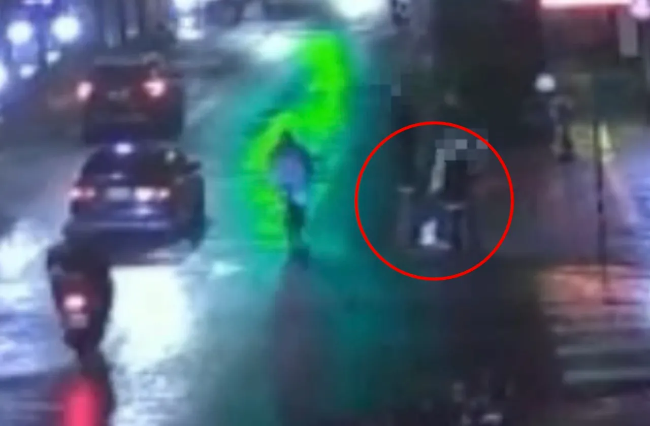 龔男大街上持刀棍叫囂，夜間引起住戶們恐慌報案。翻攝畫面