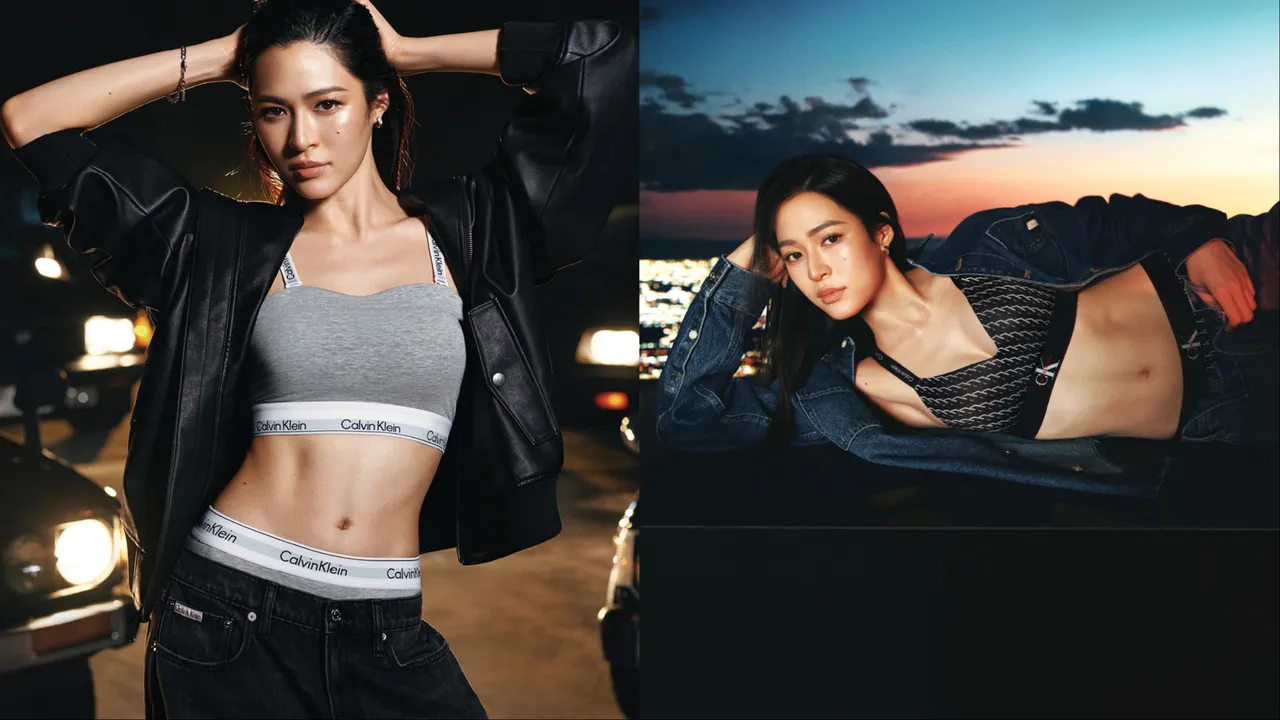 Calvin Klein請來泰國女神鄺玲玲拍攝內衣廣告。品牌提供