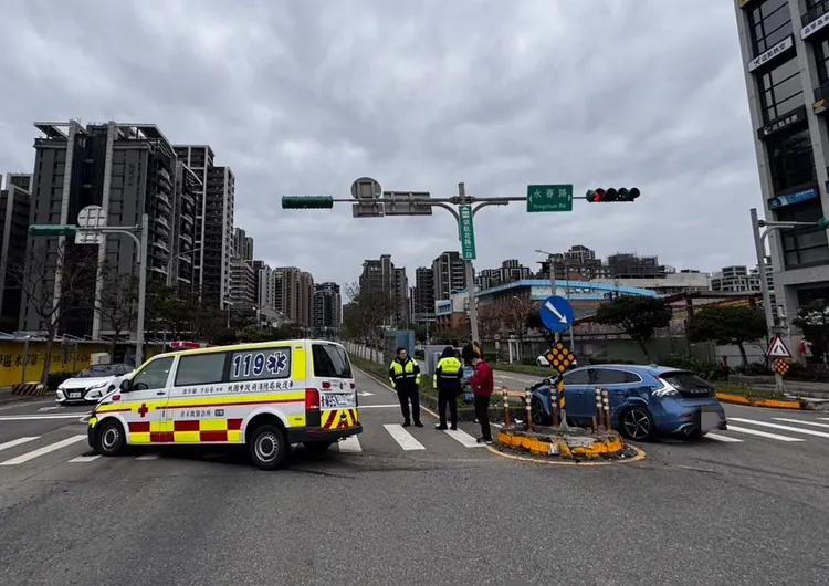 車禍現場。中壢警分局提供