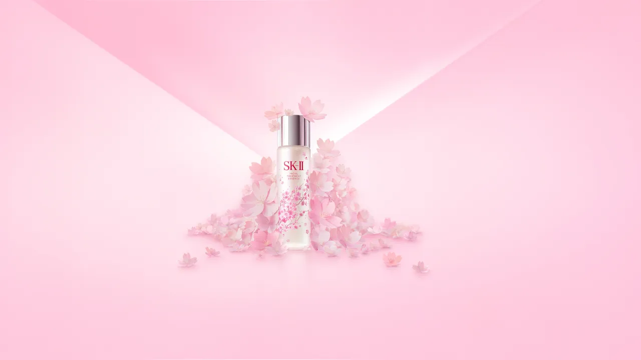 SK-II在初春時刻，推出青春露櫻花限定版。品牌提供