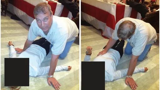 玩很大！安德魯王子跪地為女子「急救」照片曝　英首相籲赴美作證　