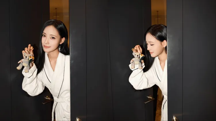 Lily加碼分享看秀前的飯店花絮美照。品牌提供