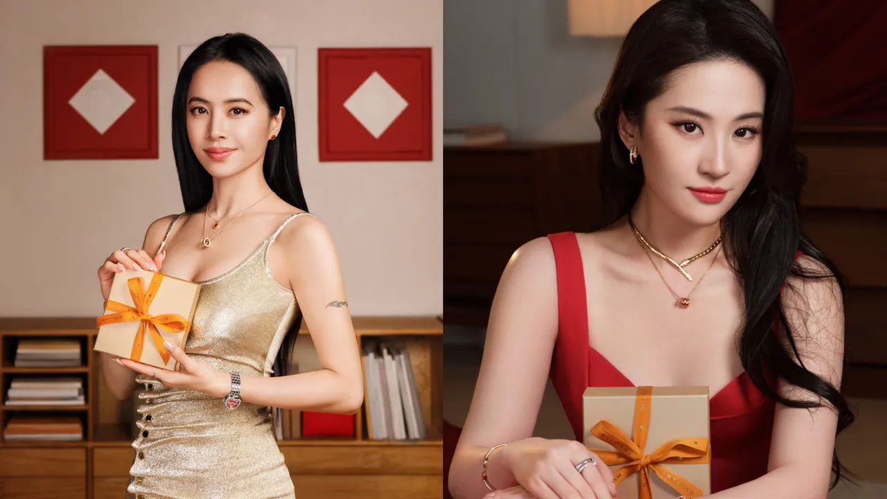 天后蔡依林（左圖）與劉亦菲（右圖）與寶格麗一同祝賀農曆新年。品牌提供