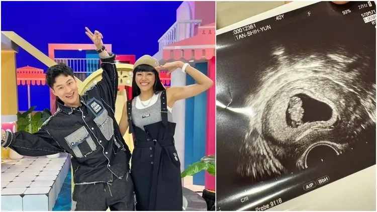 去年父親節，楊昇達秀超音波照，開心宣布若綺終於懷孕了。翻攝楊昇達臉書