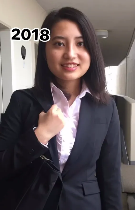 2018年的Nako開始瘦下來。翻攝自本人IG