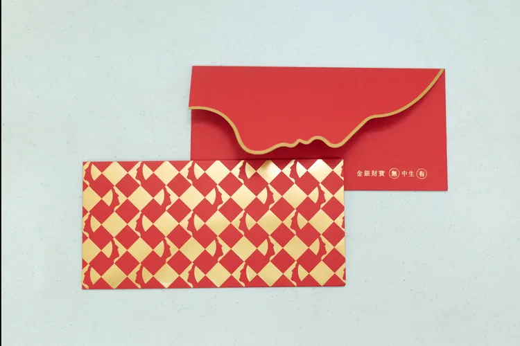 二姐開工紅包呼應演唱會視覺與名稱，「金銀財寶、無中生有」。寬宏藝術提供