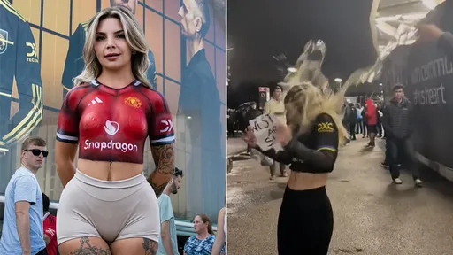 活該？繞敵隊主場狂嗆「你們是狗屎」　網美被飲料淋頭教訓