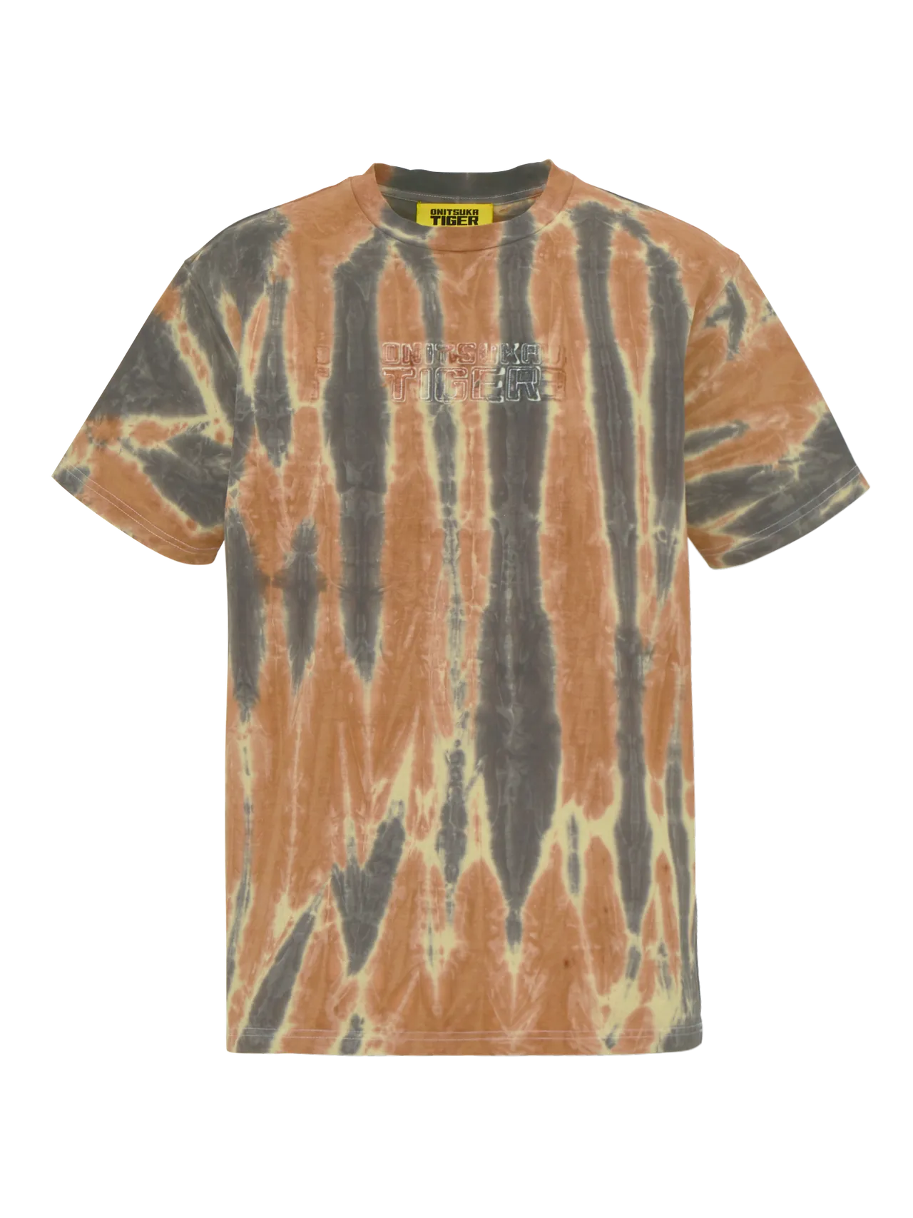 Onitsuka Tiger 2026春夏Denivita日製丹寧系列綁染設計彩色短袖上衣，3880元。品牌提供