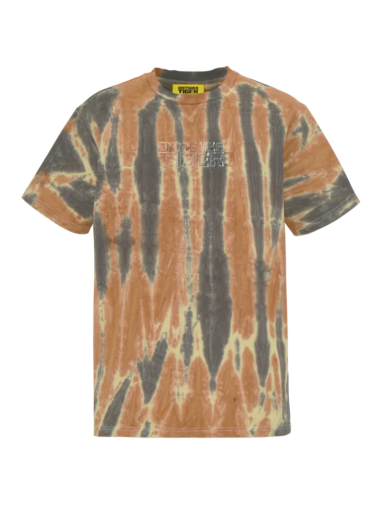 Onitsuka Tiger 2026春夏Denivita日製丹寧系列綁染設計彩色短袖上衣，3880元。品牌提供