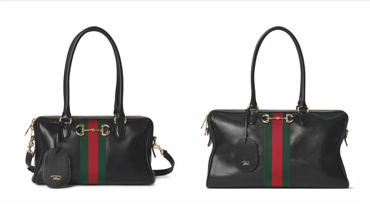 GUCCI Borsetto黑色皮革小型10萬5800元、中型11萬8300元。品牌提供