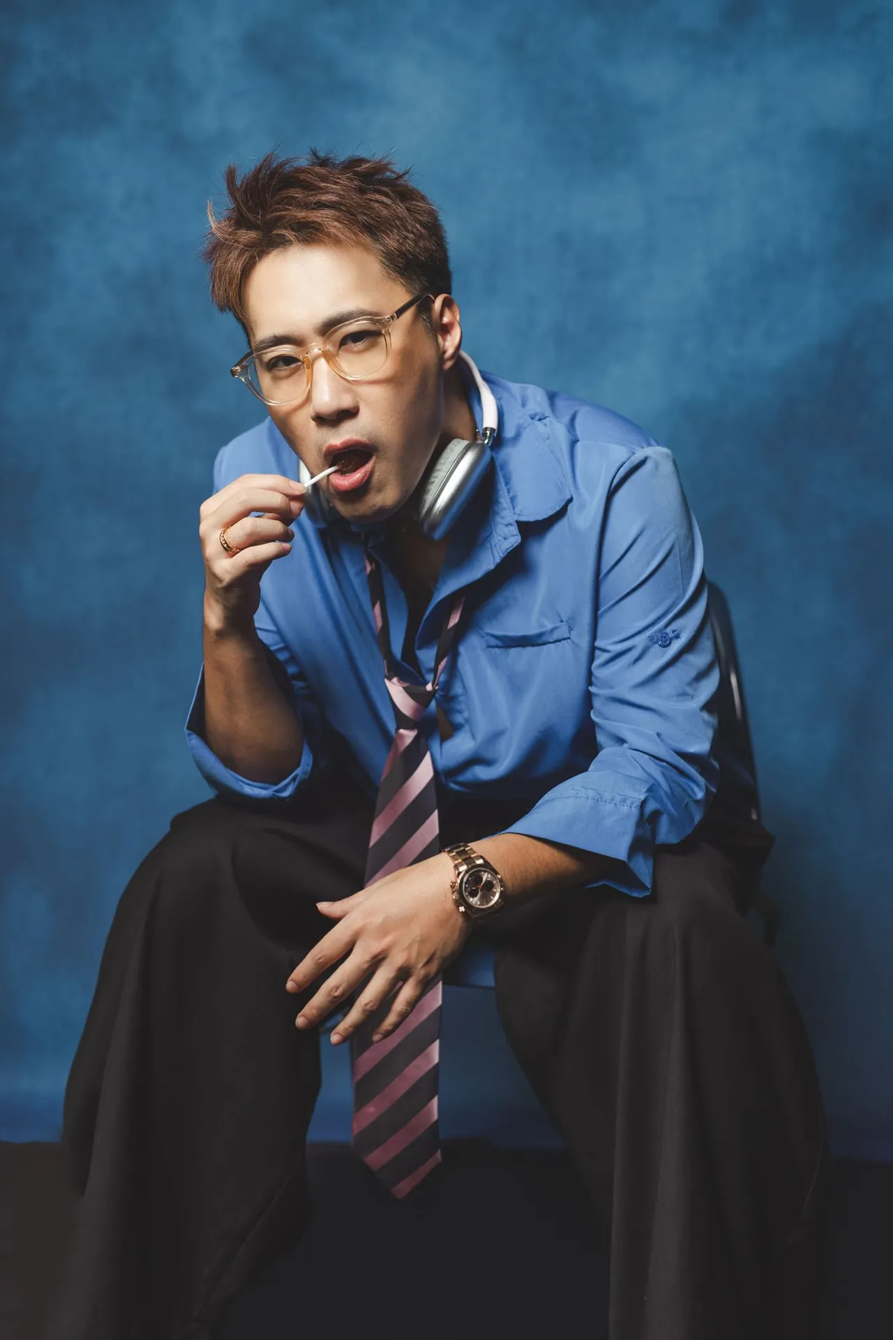 余祥銓澄清爸爸私下從來不打人。萬星傳播提供