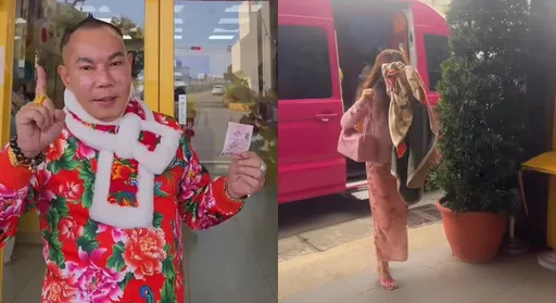 吊車大王的女人現身了！「絲巾遮臉」遭狠酸　他霸氣護妻：留口德