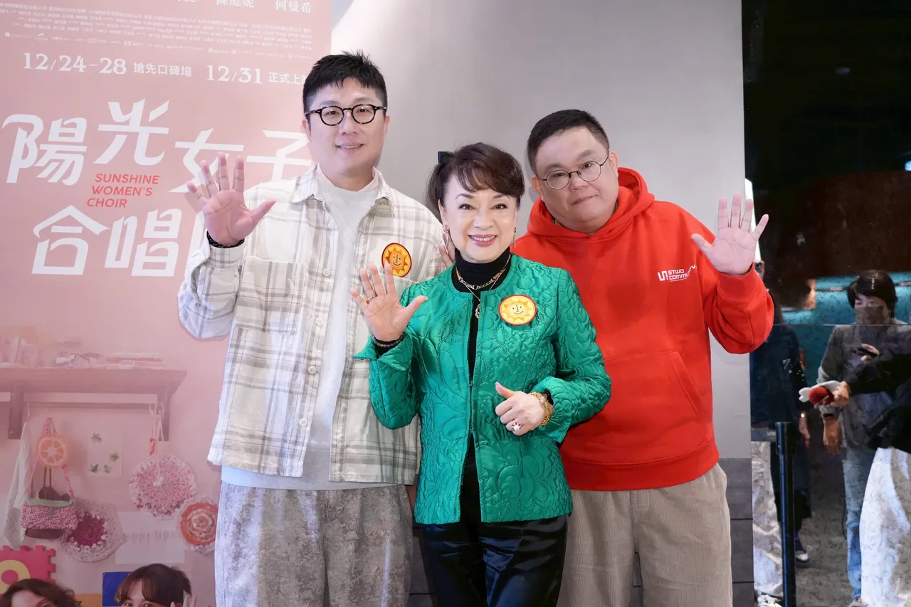 編劇呂安弦（左起）、翁倩玉和導演林孝謙。彭欣偉攝