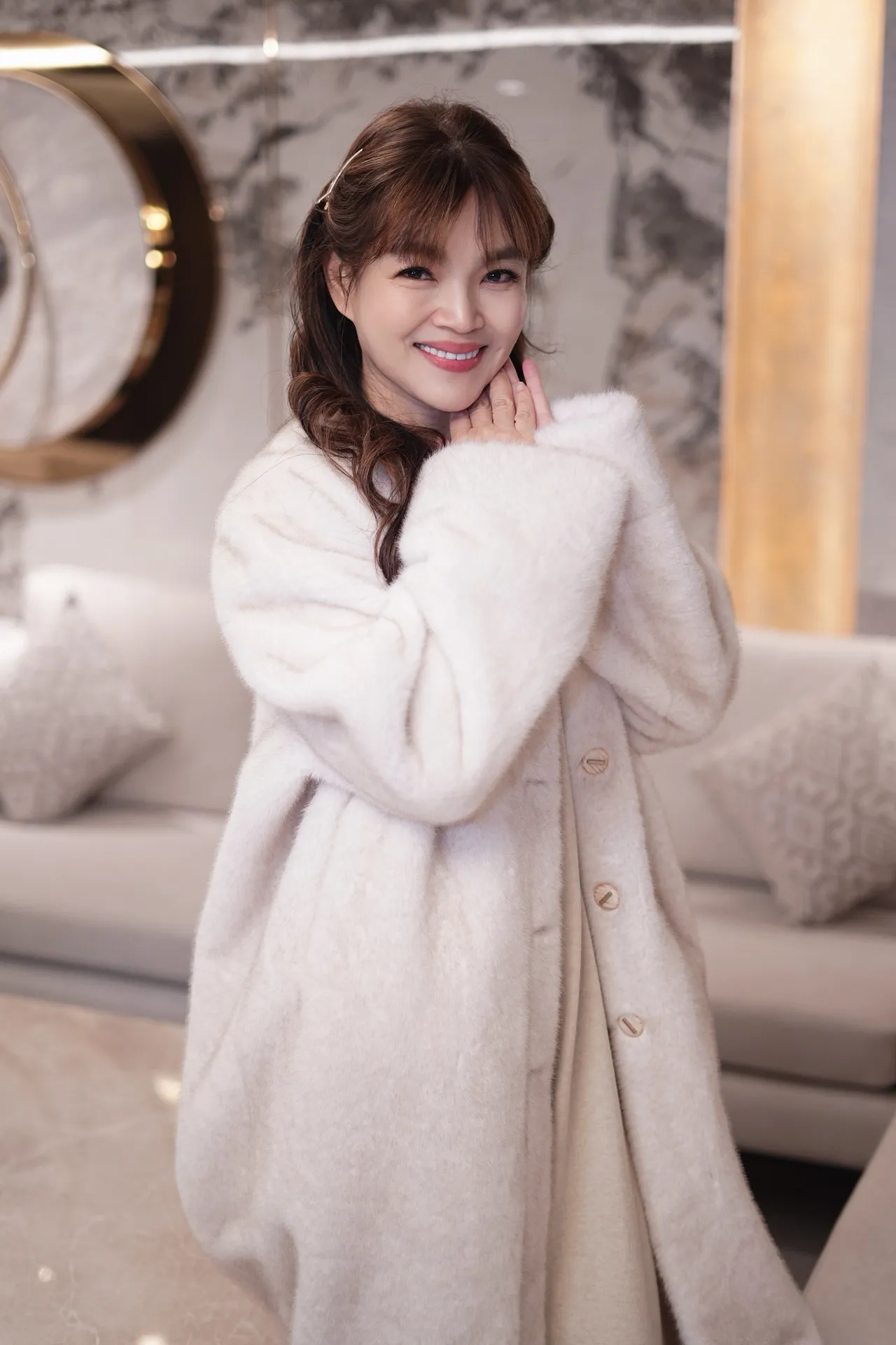 談詩玲笑說，老公已過了愛玩的階段。彭欣偉攝