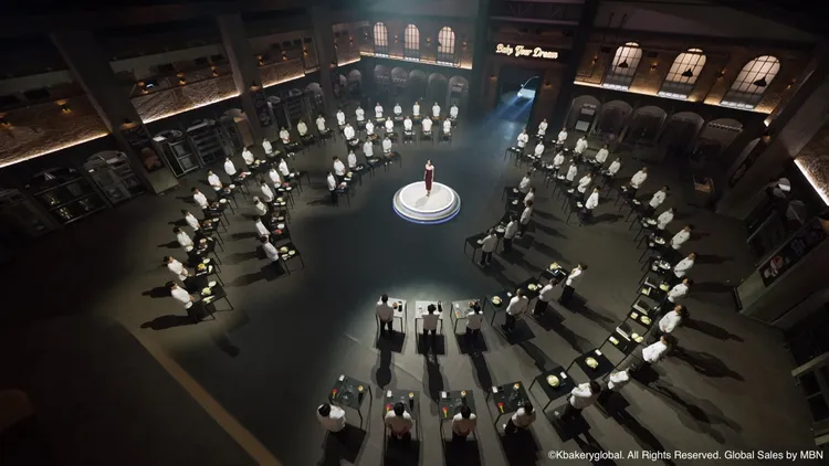 《天下烘培》在《黑白大廚》的攝影棚拍攝。Hami Video提供