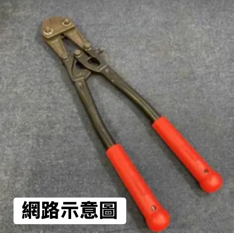 顏男持類似破壞剪砸毀賓士車。警方提供