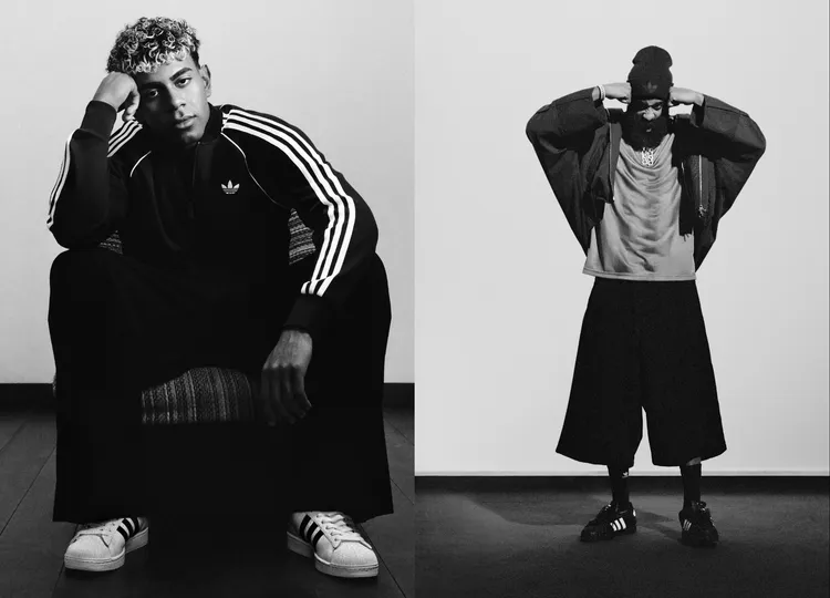 足球天才Lamine Yamal（左）、NBA巨星James Harden（右）出鏡adidas Originals形象廣告。品牌提供