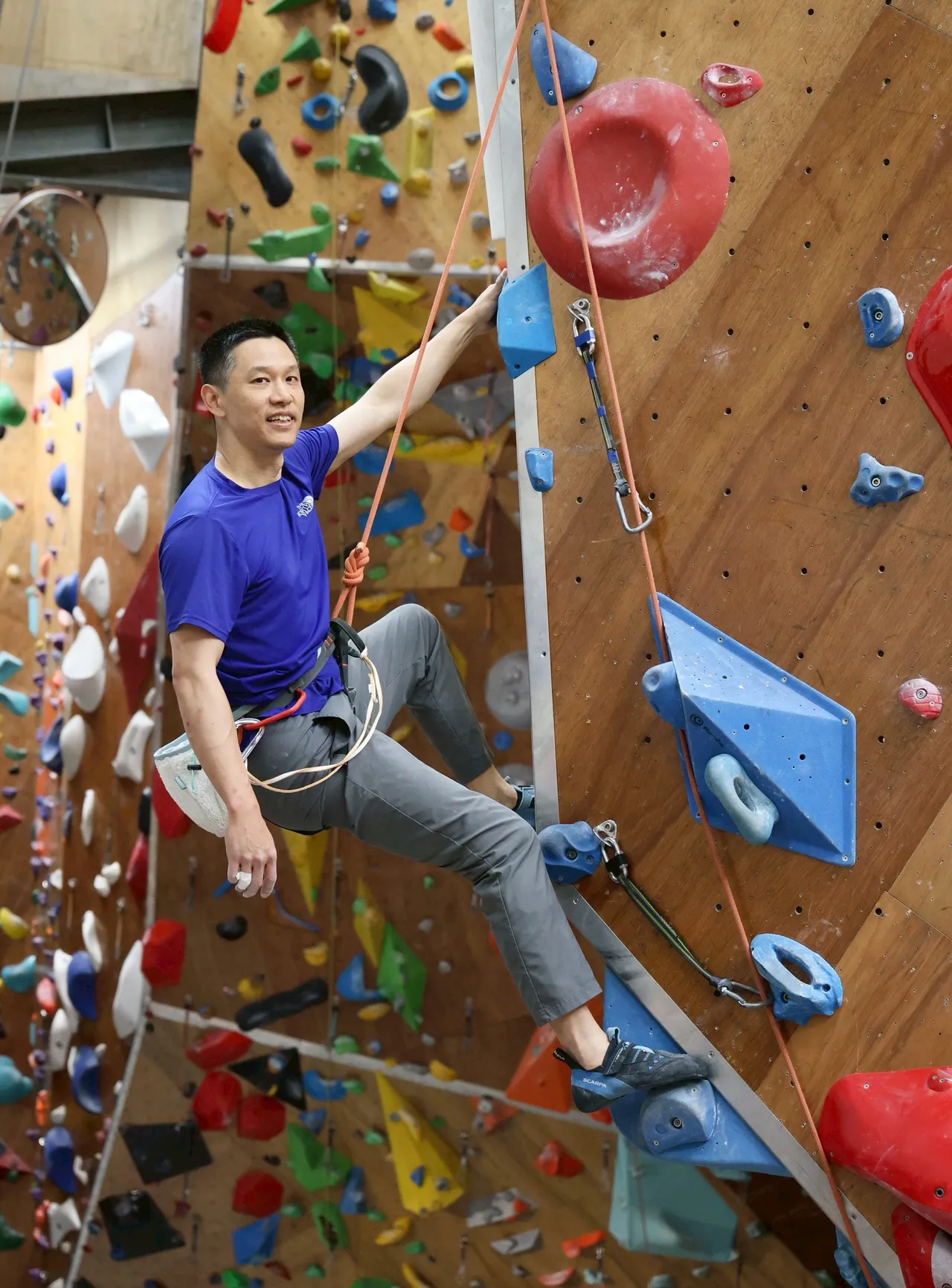 劉繼然認為，工作和攀岩是一樣的道理，都是要冷靜做策略性思考，看清楚何處是突破點。莊宗達攝