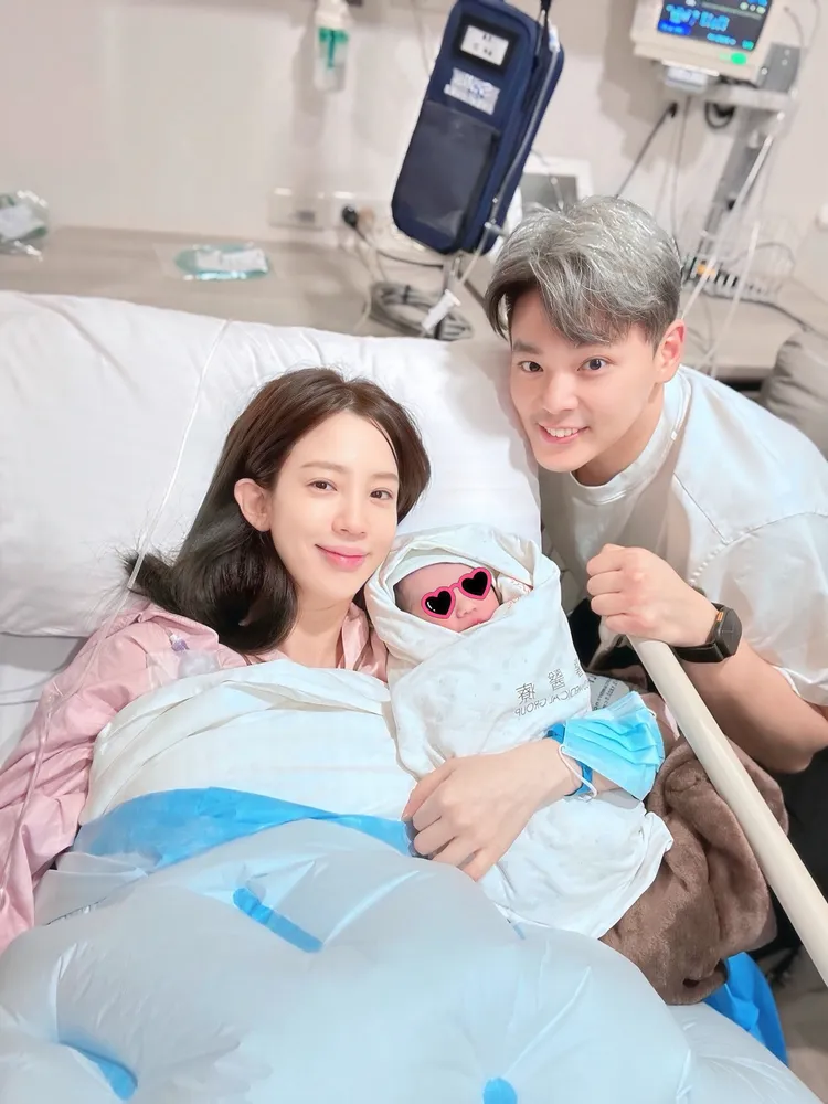 兒子平安出生，頭好壯壯。愛雅辣呦提供