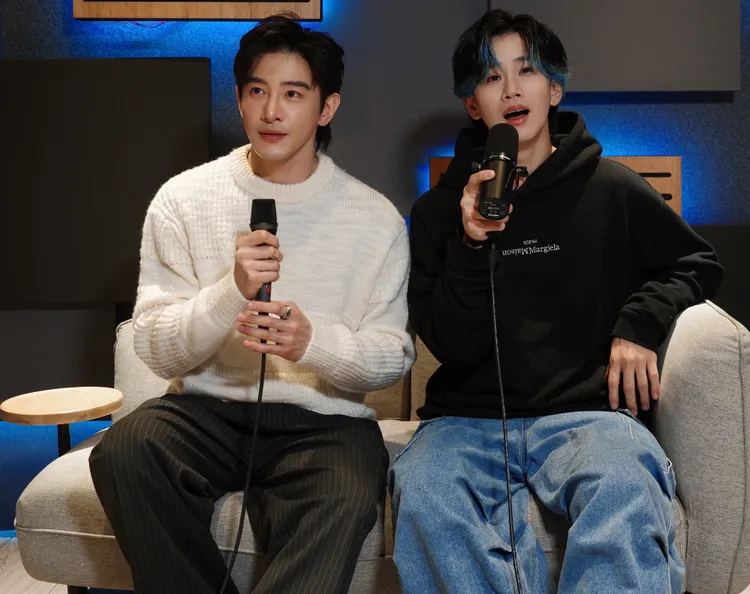 張立昂（左）和松浦航大一拍即合。艾瑞克艾斯提供