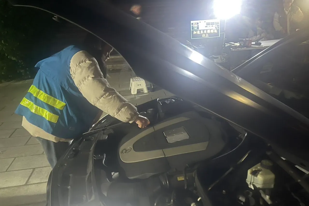 警環取締噪音車。楊梅警分局提供